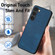 Vintage Leather PC Back Cover Phone Case for Samsung Galaxy S23+ 5G - Blue