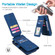 Skin Feel Multi-card Wallet Leather Phone Case for Samsung Galaxy S23+ 5G - Blue