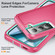 3 in 1 Rugged Holder Phone Case for Samsung Galaxy S23+ 5G - Pink+Blue