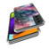Colored Drawing Clear TPU Phone Protective Case for Samsung Galaxy S23+ 5G - Watercolor Blue Purple