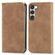 Retro Skin Feel Magnetic Leather Phone Case for Samsung Galaxy S23+ 5G - Brown