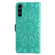 Embossed Sunflower Leather Phone Case for Samsung Galaxy S23+ 5G - Green