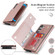 Cross-body Square Double Buckle Flip Card Bag TPU+PU Case for Samsung Galaxy S23+ 5G - Rose Gold