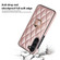 Rhombic PU Leather Phone Case with Ring Holder for Samsung Galaxy S23+ 5G - Rose Gold