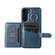 Horizontal Card Bag Ring Holder Phone Case with Dual Lanyard for Samsung Galaxy S23+ 5G - Dark Green