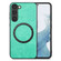 Solid Color Leather Skin Back Cover Phone Case for Samsung Galaxy S23+ 5G - Green