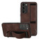 Wristband Holder Leather Back Phone Case for Samsung Galaxy S23+ 5G - Coffee