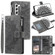 Multi-Card Totem Zipper Leather Phone Case for Samsung Galaxy S23+ 5G - Grey