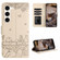 Samsung Galaxy S23+ Cat Embossing Pattern Leather Phone Case with Lanyard for Samsung Galaxy S23+ 5G - Beige