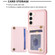 Grid Card Slot Holder Phone Case for Samsung Galaxy S23+ 5G - Pink