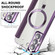 Shield Magsafe RFID Anti-theft Rhombus Leather Phone Case for Samsung Galaxy S23+ 5G - Purple