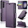 CaseMe 023 Butterfly Buckle Litchi Texture RFID Anti-theft Leather Phone Case for Samsung Galaxy S23+ 5G - Pearly Purple