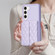 Horizontal Wallet Rhombic Leather Phone Case for Samsung Galaxy S23+ 5G - Purple