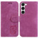 Little Tiger Embossed Leather Phone Case for Samsung Galaxy S23+ 5G - Rose Red