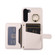 Horizontal Card Bag Ring Holder Phone Case with Dual Lanyard for Samsung Galaxy S23+ 5G - Beige