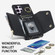 Zipper Card Bag Phone Case with Dual Lanyard for Samsung Galaxy S23 Ultra 5G - Black