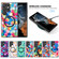 Colored Drawing Leather Back Cover Magsafe Phone Case for Samsung Galaxy S23 Ultra 5G - Rhombus Mandala