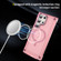 Skin Feel TPU + PC MagSafe Magnetic Phone Case for Samsung Galaxy S23 Ultra 5G - Transparent Pink