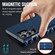 Magnetic Napa Texture Leather Phone Case with Holder for Samsung Galaxy S23 Ultra 5G - Blue