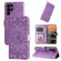 Embossed Sunflower Leather Phone Case for Samsung Galaxy S23 Ultra 5G - Purple
