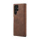 DG.MING Retro Oil Edge Flip Leather Phone Case for Samsung Galaxy S23 Ultra 5G - Coffee