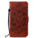 Sun Mandala Embossing Pattern Phone Leather Case for Samsung Galaxy S23 Ultra 5G - Brown