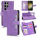 Litchi Texture Zipper Leather Phone Case for Samsung Galaxy S23 Ultra 5G - Purple