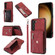 Zipper RFID Card Slots Phone Case with Short Lanyard for Samsung Galaxy S23 Ultra 5G - Red