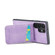 Fierre Shann Crazy Horse Card Holder Back Cover PU Phone Case for Samsung Galaxy S23 Ultra 5G - Purple