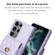 Vertical Wallet Rhombic Leather Phone Case for Samsung Galaxy S23 Ultra 5G - Purple