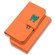 Cartoon Buckle Horizontal Flip Leather Phone Case for Samsung Galaxy S23 Ultra 5G - Orange