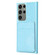 BF28 Frosted Card Bag Phone Case with Holder for Samsung Galaxy S23 Ultra 5G - Blue