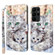 Samsung Galaxy S23 Ultra 3D Painted Leather Phone Case for Samsung Galaxy S23 Ultra 5G - Two Loving Cats