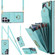 Rhombic Texture Card Bag Phone Case with Long Lanyard for Samsung Galaxy S23 Ultra 5G - Mint Green