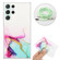 Hollow Marble Pattern TPU Shockproof Phone Case with Neck Strap Rope for Samsung Galaxy S23 Ultra 5G - Green