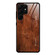 Wood Grain Glass Phone Case for Samsung Galaxy S23 Ultra 5G - Dark Brown