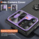 Sliding Camshield Armor Phone Case with Ring Holder for Samsung Galaxy S23 Ultra 5G - Purple Black