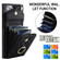 Rhombic Texture Card Bag Phone Case with Long Lanyard for Samsung Galaxy S23 Ultra 5G - Black