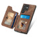 Retro Skin-feel Ring Multi-card Wallet Phone Case for Samsung Galaxy S23 Ultra 5G - Brown