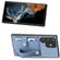 Wristband Kickstand Wallet Back Phone Case with Tool Knife for Samsung Galaxy S23 Ultra 5G - Blue