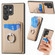 Carbon Fiber Card Wallet Ring Holder Phone Case for Samsung Galaxy S23 Ultra 5G - Khaki