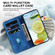 Double 8-shaped Embossed Leather Phone Case for Samsung Galaxy S23 Ultra 5G - Blue