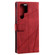 Skin Feel Splicing Leather Phone Case for Samsung Galaxy S23 Ultra 5G - Red