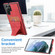 Ultra-thin Shockproof Phone Protective Case with Holder for Samsung Galaxy S23 Ultra 5G - Red