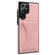 Ultra-thin Shockproof Phone Protective Case with Holder for Samsung Galaxy S23 Ultra 5G - Rose Gold