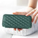 Shield Magsafe RFID Anti-theft Rhombus Leather Phone Case for Samsung Galaxy S23 Ultra 5G - Green
