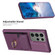BF29 Organ Card Bag Ring Holder Phone Case for Samsung Galaxy S23 Ultra 5G - Dark Purple