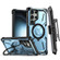Armor Series MagSafe Magnetic Holder Phone Case with Back Clip for Samsung Galaxy S23 Ultra 5G - Blue