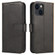 Calf Texture Buckle Flip Leather Phone Case for iPhone 14 - Black