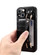 Crocodile Wristband Wallet Leather Back Cover Phone Case for iPhone 14 - Black